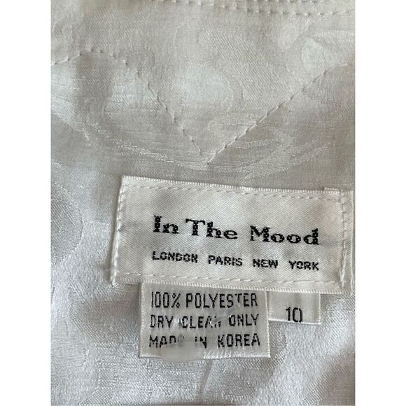 In The Mood Women's Vintage Button Front Blazer Jacket Cream Size 10 NWT - Picture 3 of 4